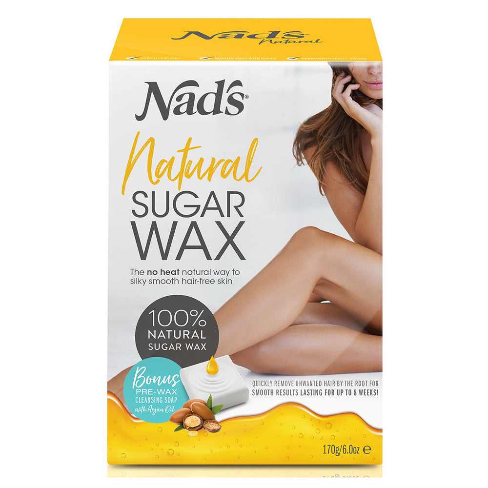 Nads Natural Hair Removal Sugar Wax Kit, 6.0 Oz